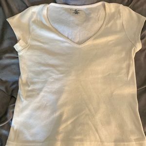 brandy Melville cream scalloped top